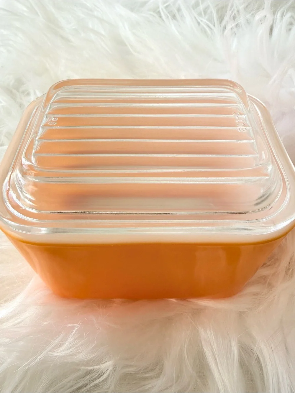 Vintage Pyrex 501-B Orange Fridgie 1.5 Cup Refrigerator Dish 501-C Lid